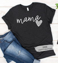 Load image into Gallery viewer, Mama with Leopard Heart - White Writing