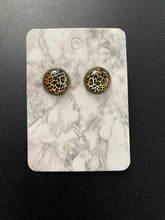 Load image into Gallery viewer, 12mm Cheetah Leopard Earrings
