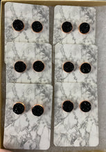 Load image into Gallery viewer, 12mm Black Druzy Earrings