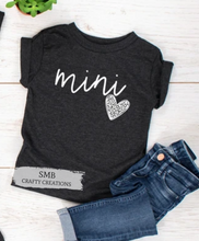 Load image into Gallery viewer, Mini w/ Leopard Heart - White Writing - Youth/Toddler