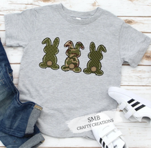 Load image into Gallery viewer, Camo Bunny Trio - Youth/Toddler