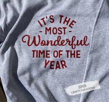 Load image into Gallery viewer, Most Wonderful Time - Red Glitter Writing