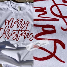 Load image into Gallery viewer, Merry Christmas - Red Glitter