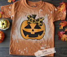 Load image into Gallery viewer, Pumpkin Leopard Bow - Youth/Toddler
