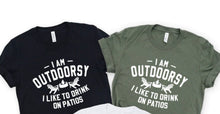 Load image into Gallery viewer, Outdoorsy Like To Drink On Patios - White Writing