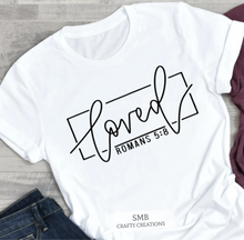 Load image into Gallery viewer, Loved -Romans/Black Writing