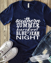 Load image into Gallery viewer, Southern Summer Barefoot Blue Jean Night