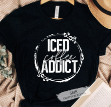 Load image into Gallery viewer, Iced Coffee Addict Leopard - White Writing