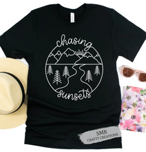 Load image into Gallery viewer, Chasing Sunsets - White Writing