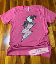 Load image into Gallery viewer, Cowhide/Shimmer Lightning Bolt