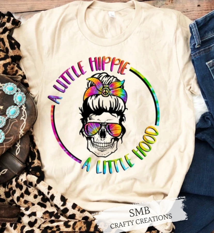 A Little Hippie A Little Hood Skull